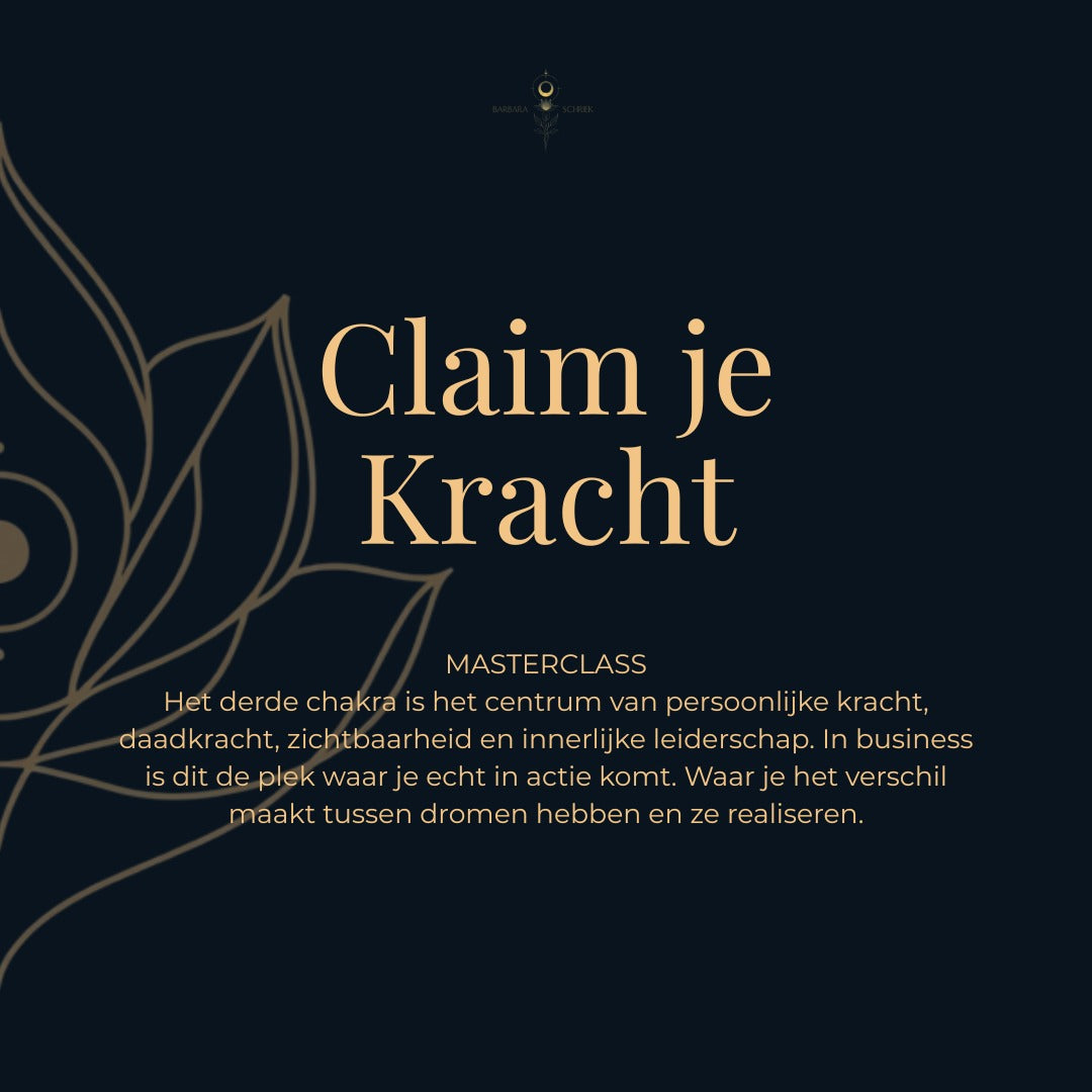 Masterclass - Claim je kracht