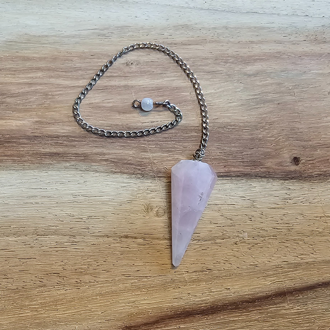 Pendel rozenkwarts punt