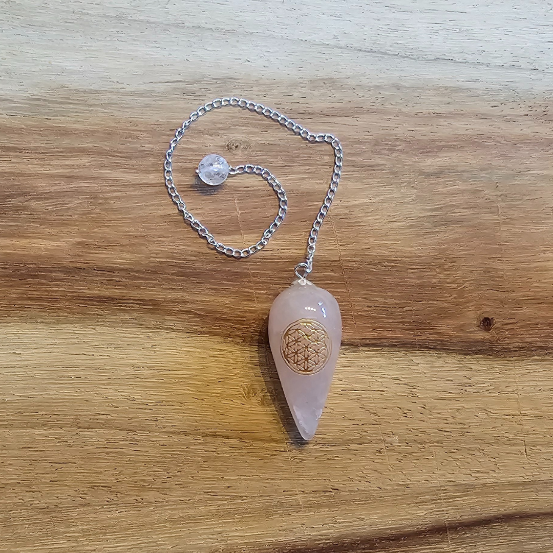 Pendel Rozenkwarts Bloem des Levens